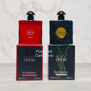 YSL Black Opium Over Red & Illicit Green MINIATURE Duo 0.25oz / 7.5mL EA Dabbers